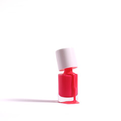 Pink nail polish, smear enamel