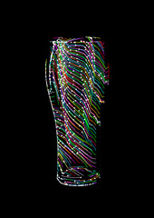 Coctail glass isolated on white background. Illustration.