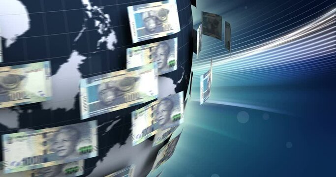 Global Business with South African Rand (seamless)