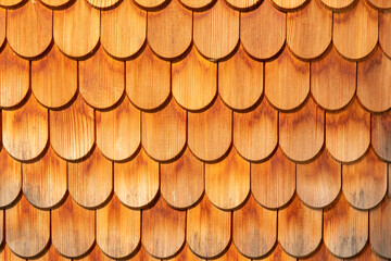 pattern of wooden roof shingles