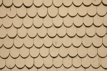 pattern of wooden roof shingles