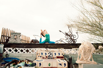 Beautiful Hispanic Yoga Woman. 