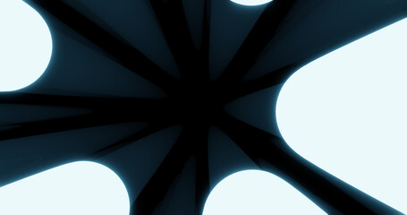 Render with light blue spots and converging lines towards the center