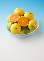 青切りみかん　　スタジオ撮影