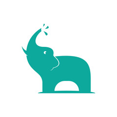 elephant logo design icon vector on white background