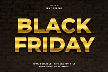 Black Friday 3d editable Text Effect