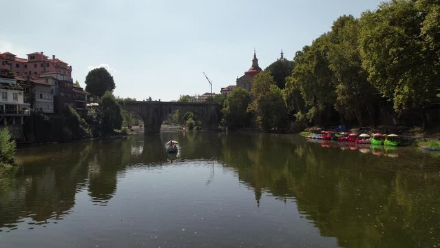 City Center of Amarante and River T&acirc;mega, Portugal