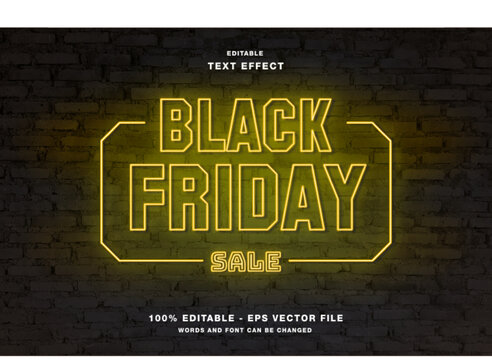 Black Friday 3d editable Text Effect