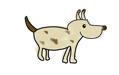 Perro mascota dibujo infantil