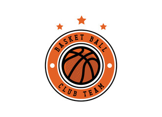 Basketball Emblem logo design template. Basket team logo design Template Inspiration. for t-shirt, team or championship