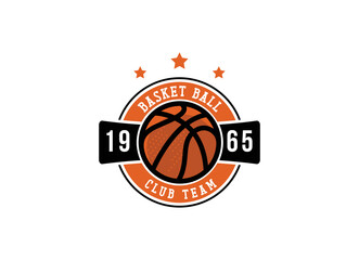 Basketball Emblem logo design template. Basket team logo design Template Inspiration. for t-shirt, team or championship