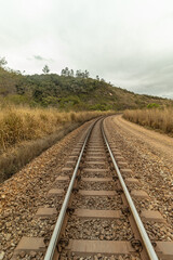 Fototapeta premium railway line in the city of Catas Altas, State of Minas Gerais, Brazil