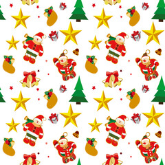 Christmas  wallpaper background seamless pattern. paper fabric wrapping seamless Xmas