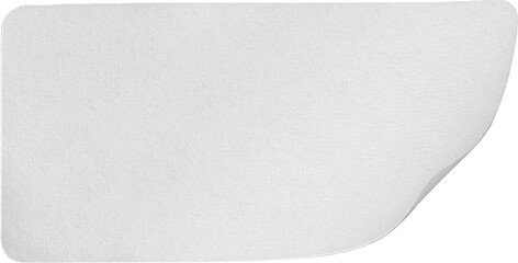 rectangular white sticker from real photography isolated png for graphic design