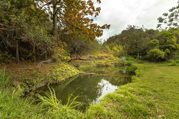 lake in the city of Catas Altas, State of Minas Gerais, Braz