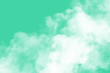 Fototapeta premium White Cloud on Green Background 