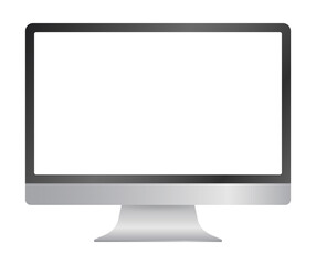 Computer display isolated in realistic design on white background.  stock illustration.