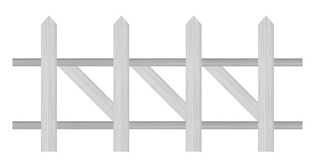 Obraz premium Wooden fence. Rustic fence, pickets. stock illustration.