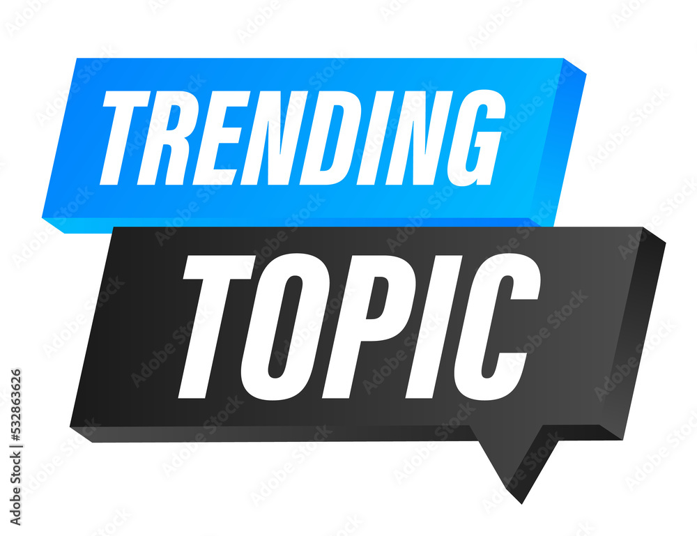 Poster trending topic icon badge. ready for use in web or print design. stock illustration.