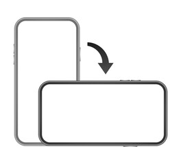 Rotate smartphone isolated icon. Device rotation symbol. Turn your device.