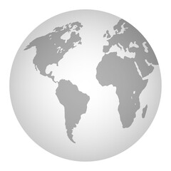 Fototapeta na wymiar Earth globes isolated on white background. Flat planet Earth icon. stock illustration.