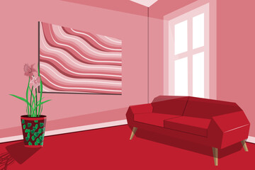 minimalist room interior background with elegant colors