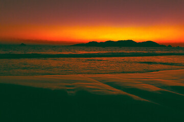 atardecer en el mar