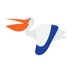 Obraz premium illustration vector graphic of 3d blue bird.