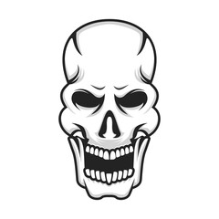 tattoo skull head vector illustration