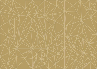 線を使って描いた幾何学模様の背景素材　黄土色背景