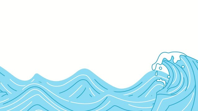 海と波をイメージしたアニメーション