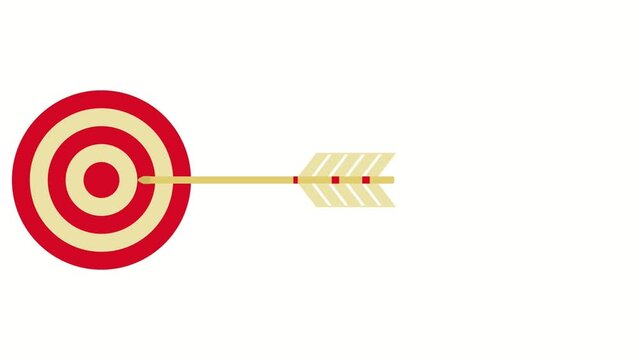 的に矢が当たるアニメーション