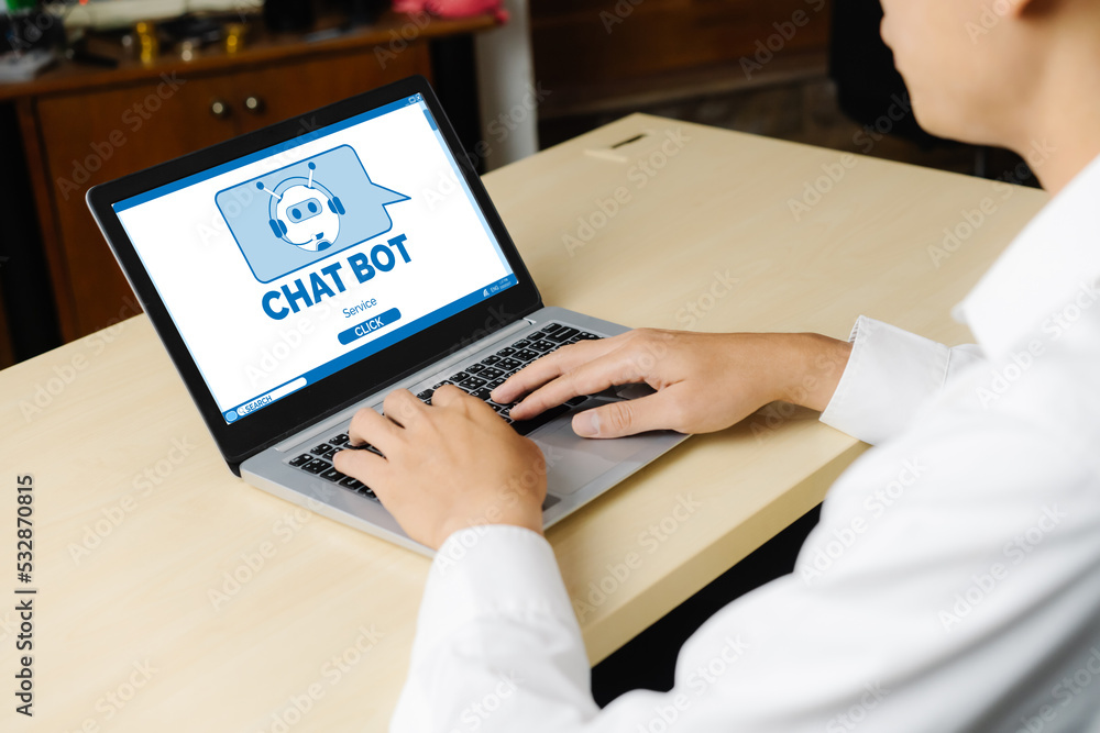 Poster chatbot software application for modish online business that automatically reply to customer questio