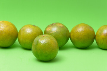 orange and lime green background isolated