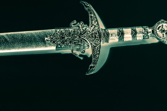 sword on a black background