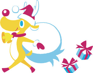 クリスマス　サンタトナカイ