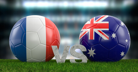 Football world cup group D France vs Australia