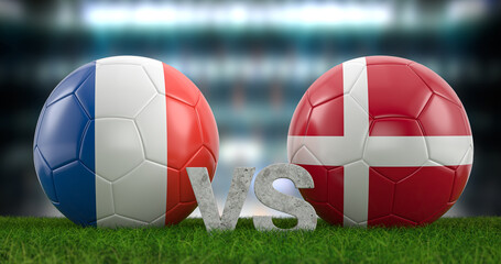 Football world cup group D France vs Denmark