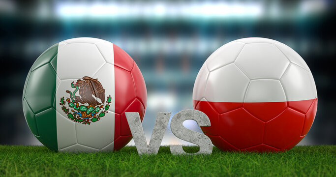Football world cup group C Mexico vs Poland