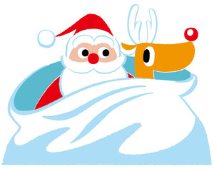 サンタとトナカイ