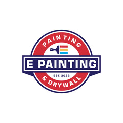 Painting home Or service Company  Logo Template Design Creative idea 