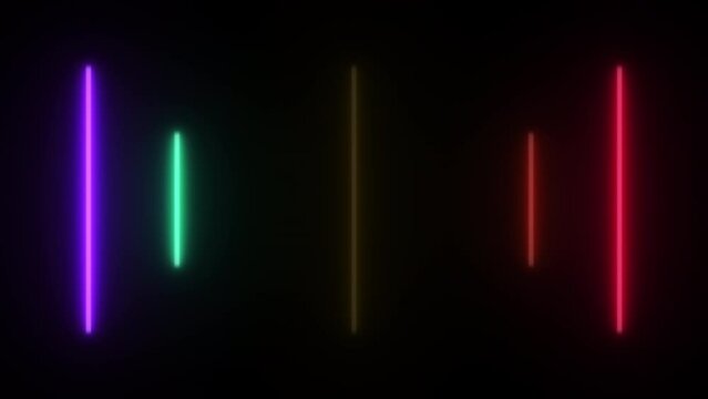 Concept 95-N1 Animated abstract neon light with led light effect and flickering pattern.