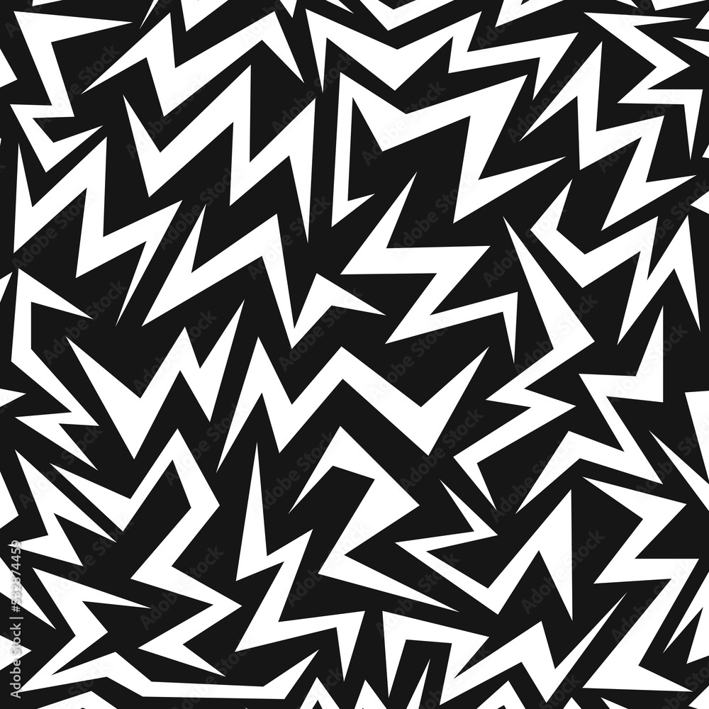 Poster simple background with seamless sharp and zigzag pattern