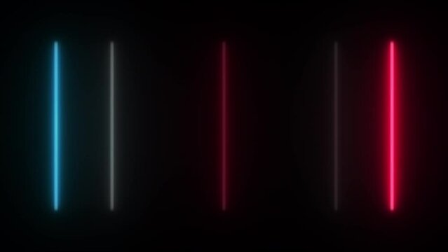 Concept 99-N1 Animated abstract neon light with led light effect and flickering pattern.