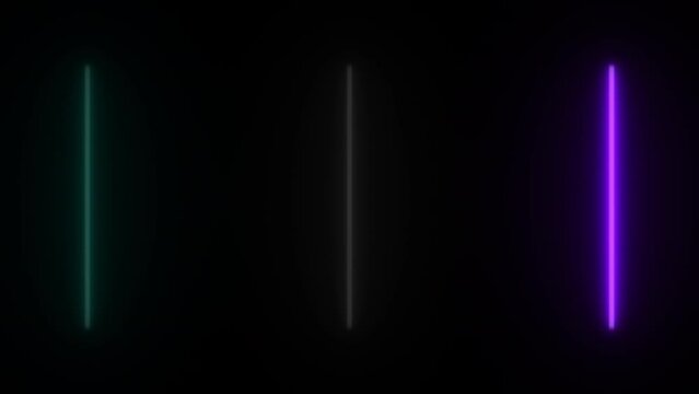 Concept 93-N1 Animated abstract neon light with led light effect and flickering pattern.