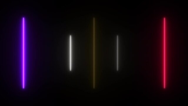 Concept 94-N1 Animated abstract neon light with led light effect and flickering pattern.