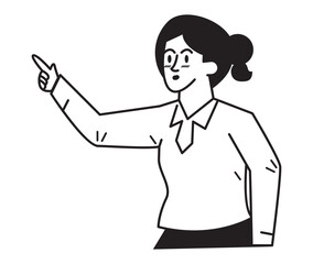 young woman indexing