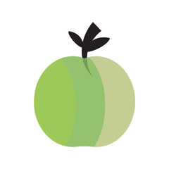 apple flat icon on white background vector graphic
