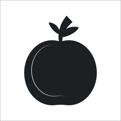 apple flat icon on white background vector graphic