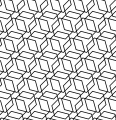 Geometric abstract hexagonal background. Geometric black and white modern ornament. Seamless modern pattern